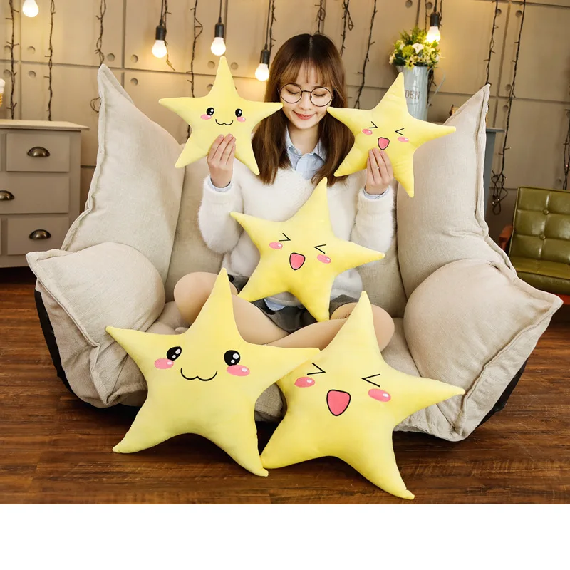 

30-50cm Cute Five-pointed Star Plush Pillow Stuffed Soft Lovely Star Cushion Kids Toys Baby Dolls Girls Birthday Christmas Gifts