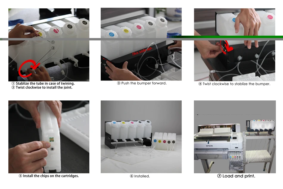 Winnerjet Система непрерывной подачи чернил для epson суреколор T3000 T5000 T7000 T3200 T5200 T7200 чернила Системы