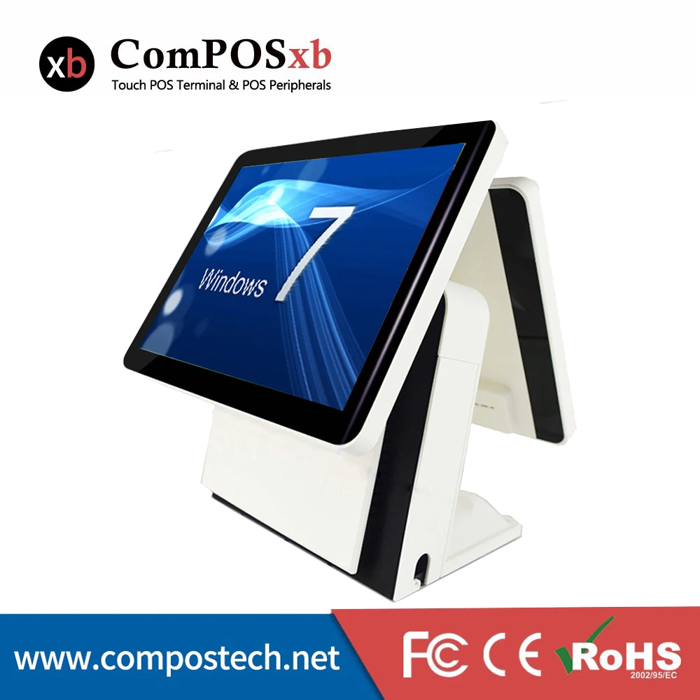 ComPOSxb Capacitive Touch Screen POS Systems software Dual Terminal 15 Inch Point Of Sale For Fast-Food Restaurant | Компьютеры и офис