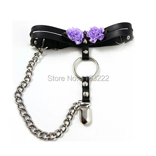 Подвязка для чулок в стиле панк рок Dark кожаный пояс ручной работы два ряда с