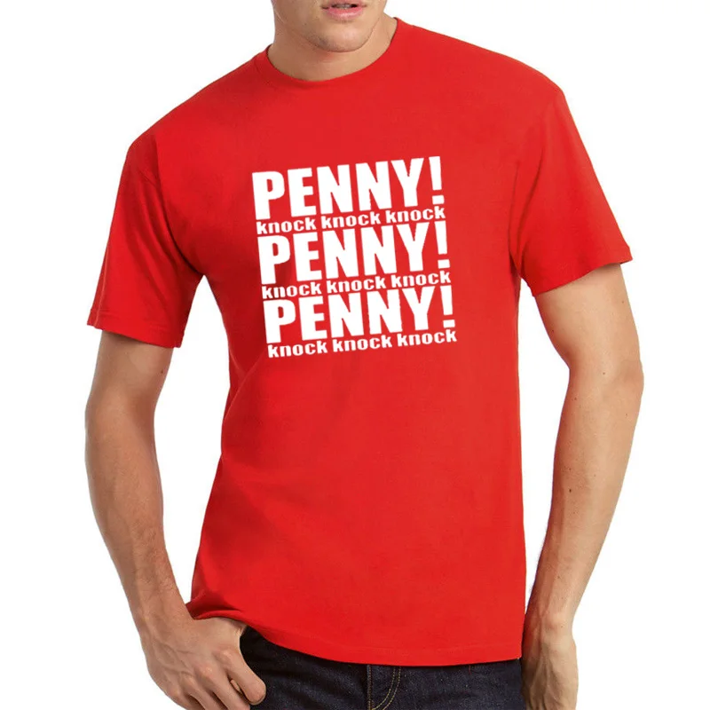 Лето 2017 г. Шелдон Купер Пенни футболка в стиле панк Для мужчин мужская майка