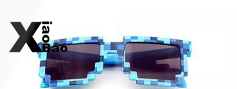 1 blue Sunglasse Пиксельная игра вечерние бумажный стаканчик, тарелка, сумка, коробка, баннер, алюминиевый шар, подарочные сумки, игрушечный браслет, мультфильм, декоративный день рождения - Цвет: 1 blue Sunglasse