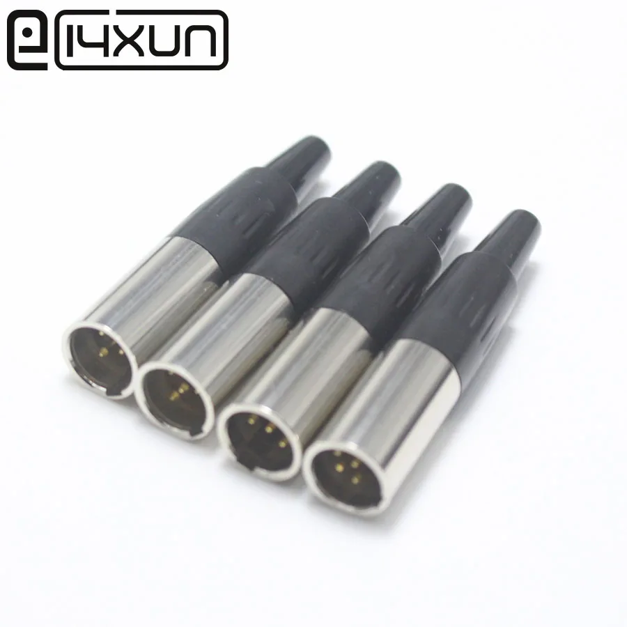 EClyxun 1 шт. Mini XLR 3 4 5 6 Pin штекер маленький Аудио Микрофон Разъем для MIC пайки