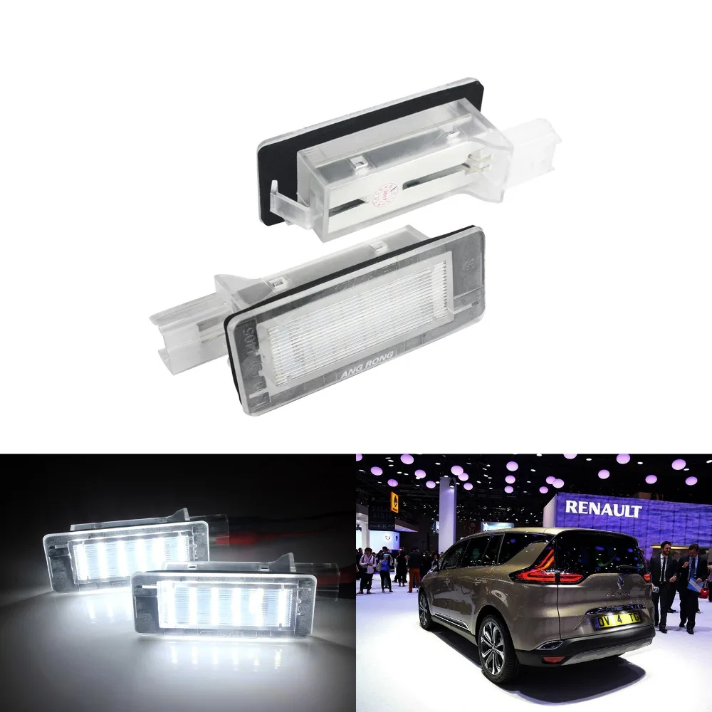 

ANGRONG 2x светодиодный светильник номерного знака Canbus для Renault Scenic Espace Modus Dacia 8200013577