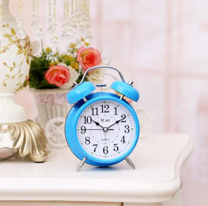 large size blue Прикроватная тумбочка для спальни бесшумные металлические электронные часы-будильник A108 - Цвет: large size blue