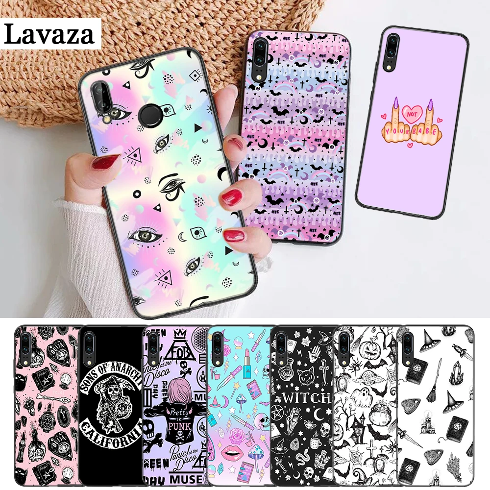 Силиконовый чехол Girly Pastel Witch Goth для Huawei P8 Lite 2015 2017 P9 2016 Mimi P10 P20 Pro P Smart Z 2019 P30|Бамперы|
