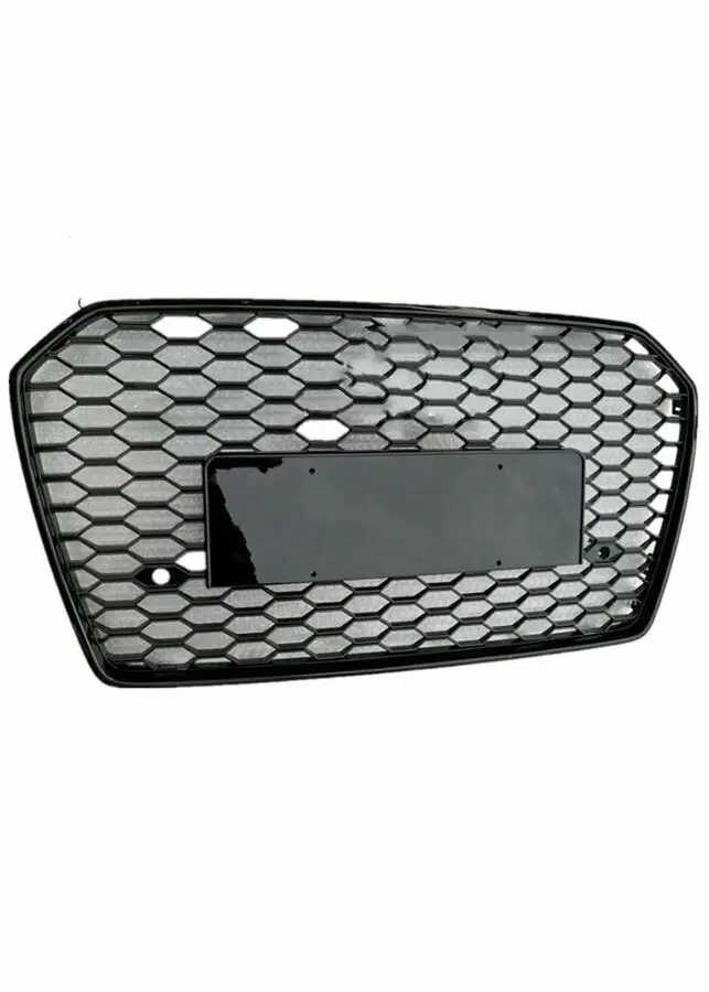 Black Front Mesh Grille Grill For Audi A6 C7 Sline S6 RS6 Style 2016-2018 | Автомобили и мотоциклы