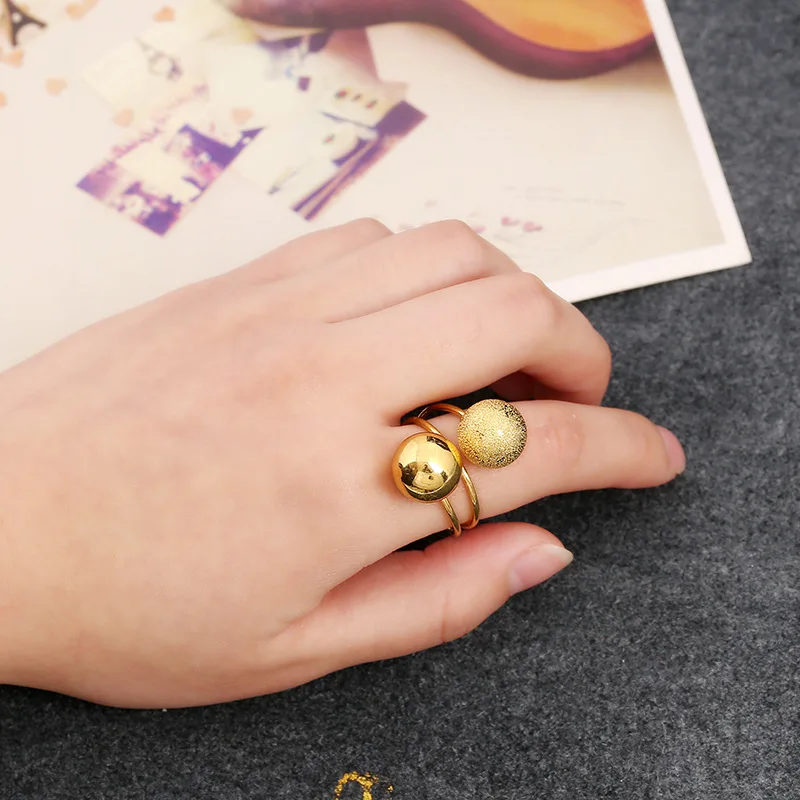 Adjustable Rings Round Balls Double Circle Ring Couple Finger Gifts For Women Men | Украшения и аксессуары