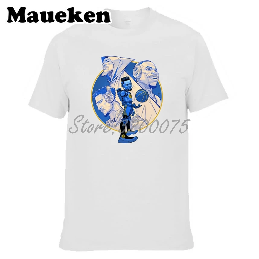 Мужская футболка Стивен Карри Клай Томпсон Кевин Дюрант драймон Грин Голден