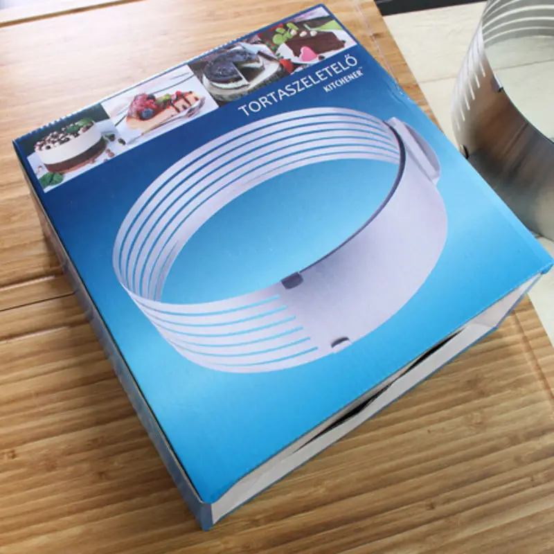 Круглая Регулируемая овощерезка для тортов из нержавеющей стали от 9 до 12 дюймов