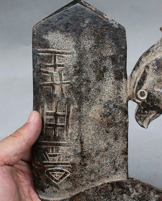 Antique Chinese LiangZhu Culture ritual services Stone Phoenix Statue Jade Gui | Дом и сад