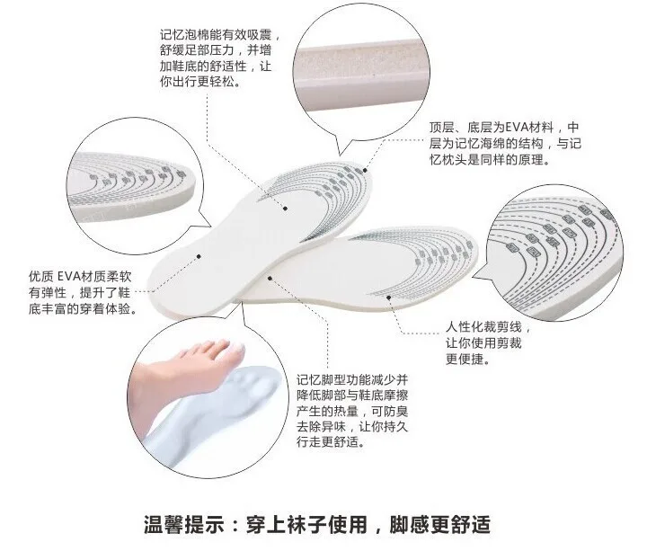 3 пар/лот стельки для обуви с эффектом памяти тренажер ухода за ногами