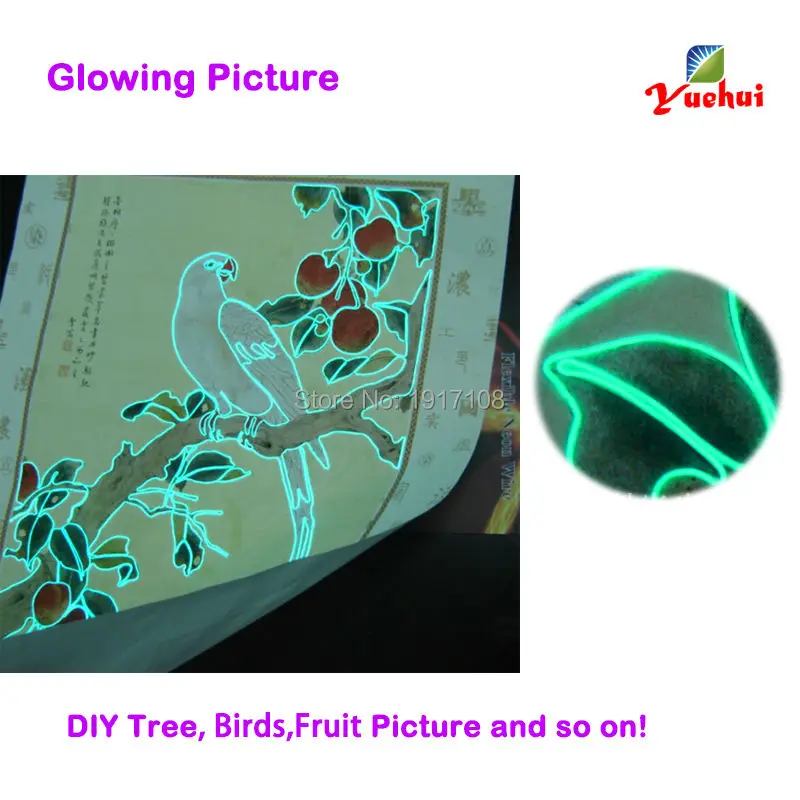 Новинка 1 3 мм 20 м электропровод АС в гибкая светодиодная нить неоновый светящийся