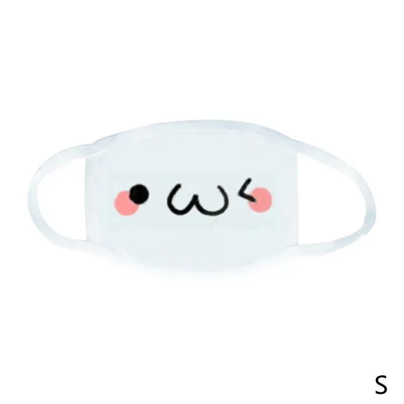 S 1 шт. модная Милая противопылевая маска Kpop хлопковая маска для губ Emotiction Masque Kpop Masks аниме мультфильм рот Муфельная маска для лица - Цвет: S