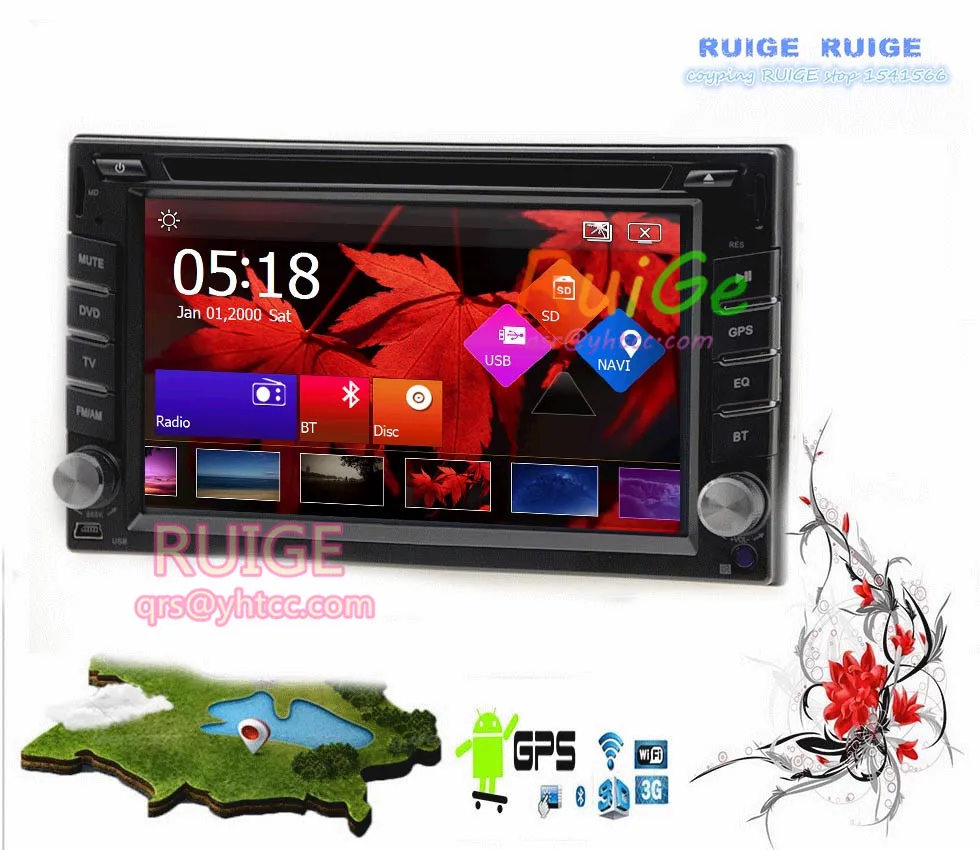 6 2 &quotLCD сенсорный экран 2Din автомобильный dvd-плеер на основе Android Встроенный RDS FM AM