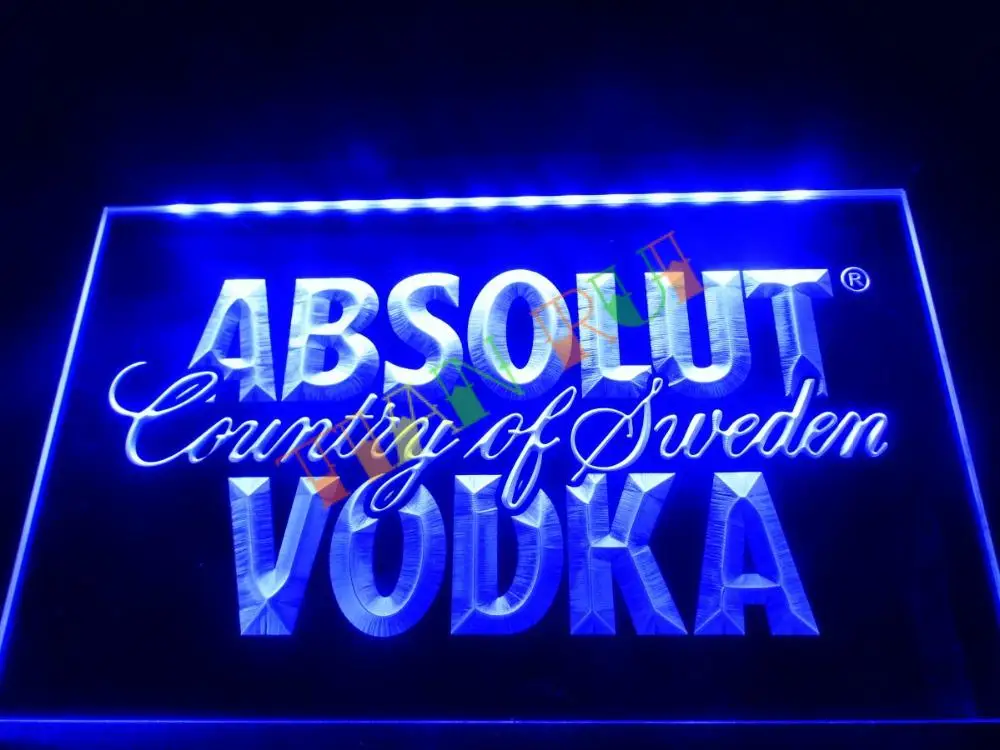 LE025-Absolut Vodka страна ШВЕЦИЯ пива НЕОН БАР СВЕТ вход домашнего декора магазин