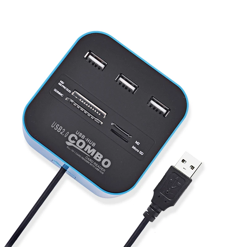 Новый USB концентратор 2 0 480 Мбит/с считыватель комбинированных карт все в одном