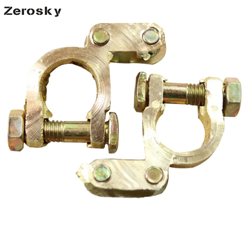 2 шт. новый авто замена батарея терминал зажим зажимы латунь разъем золотой