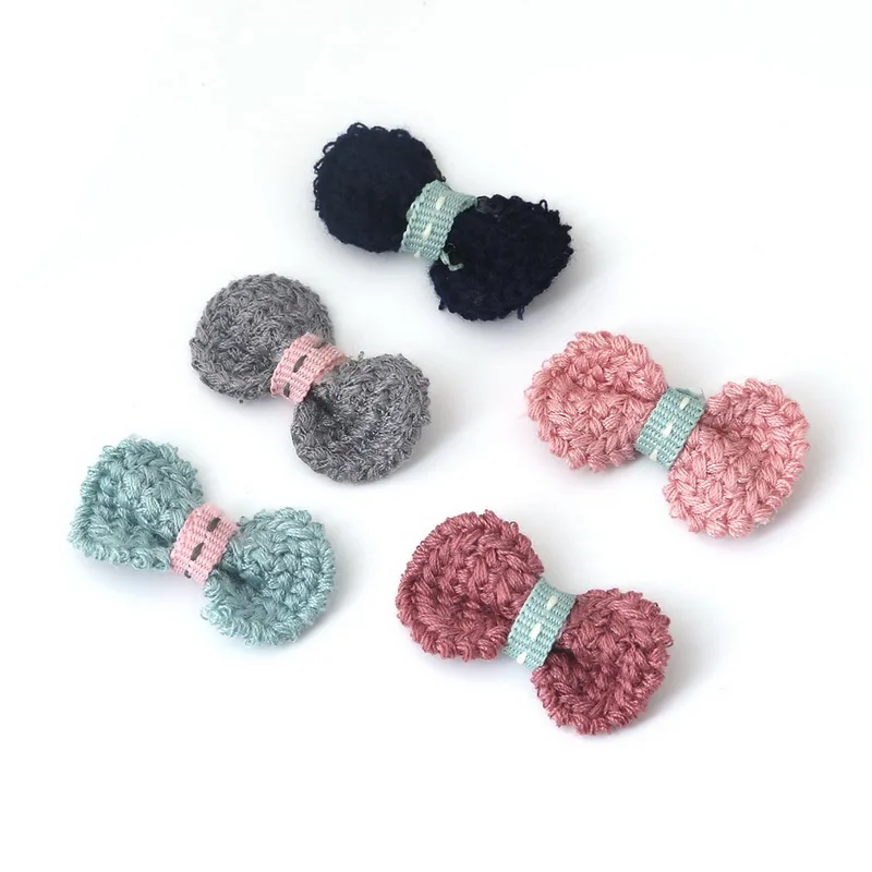 20 шт./упак. шерстяной галстук бабочка ручной работы вязаные детские галстуки для