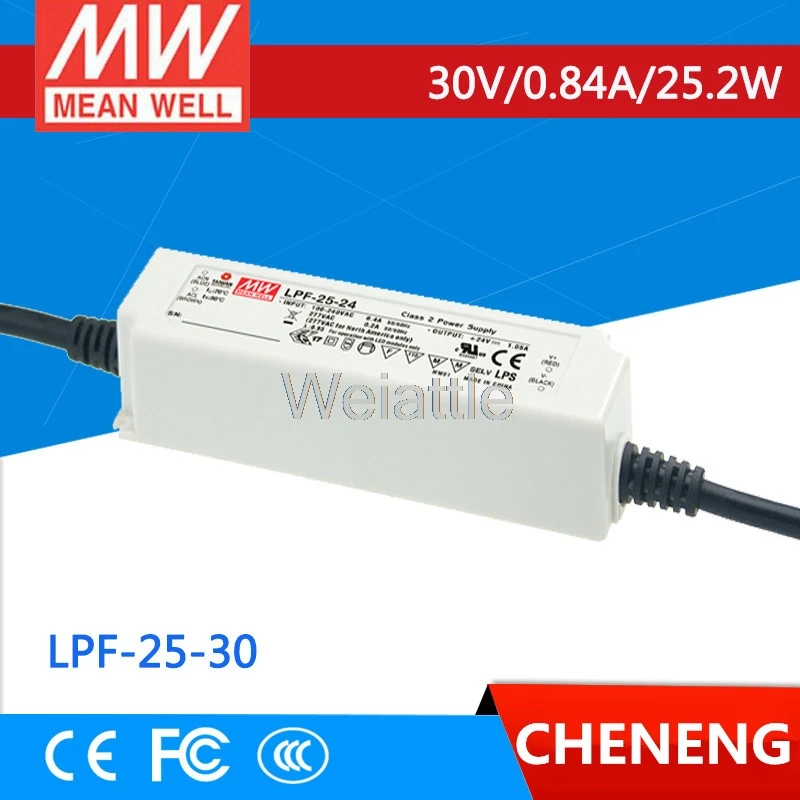 

MEAN WELL original LPF-25-30 30V 0.84A meanwell LPF-25 30V 25.2W Single Output LED Switching Power Supply