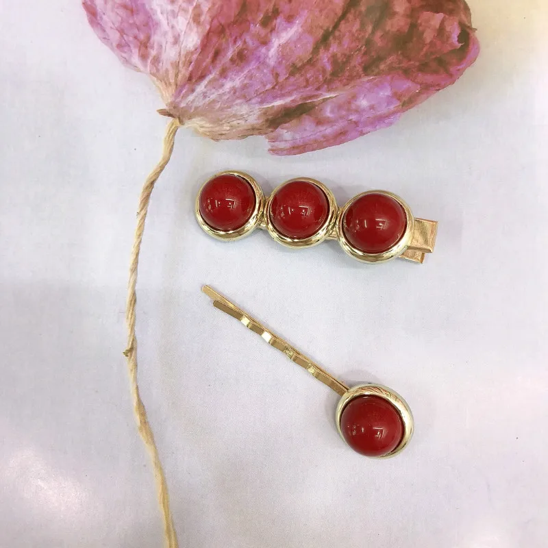 Женская заколка для волос MuHan 1 пара с имитацией жемчуга аксессуары подарок