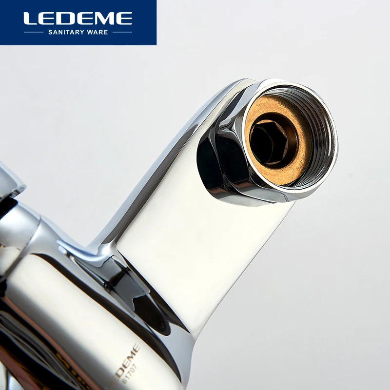 LEDEME Смеситель для ванны с коротким изливом. латунь Цвет: хром L3249|faucet chrome|faucet