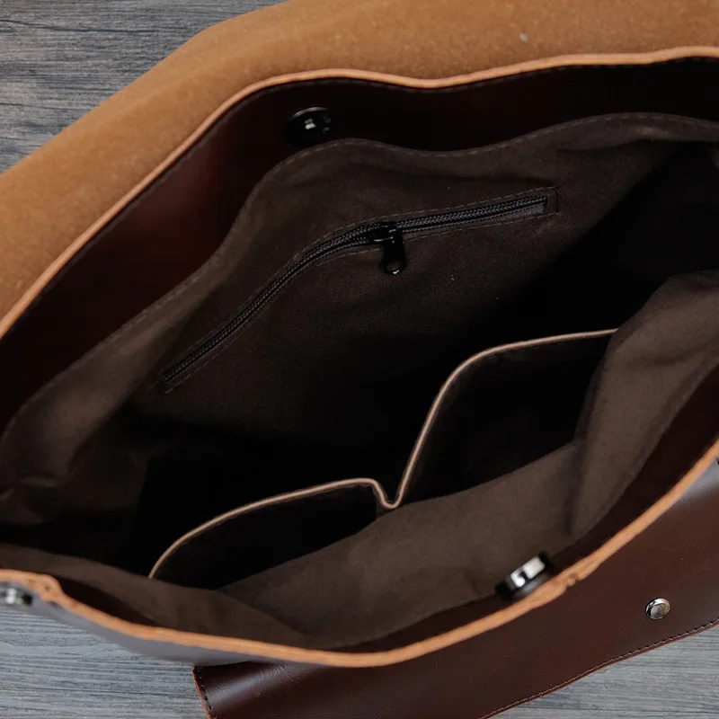 

Jonon Mens Leather Bag Men Travel Backpack School Bag College Vintage Waxy Leather Laptop Bag Backpacks For 13 Inch