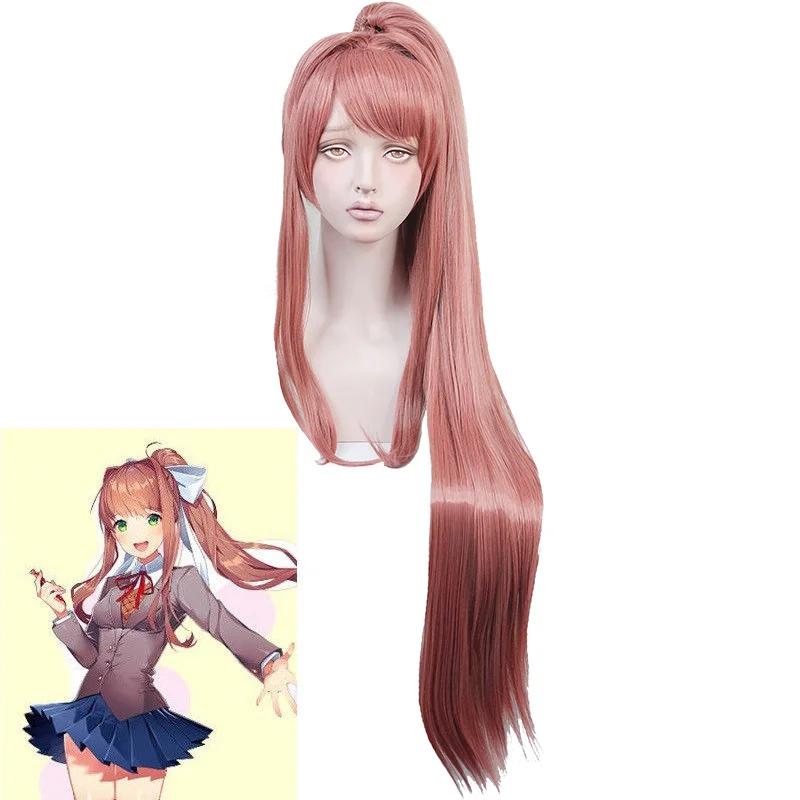 Парик Sayori Yuri Natsuki Monika парик Хэллоуин Моника Косплей длинный |