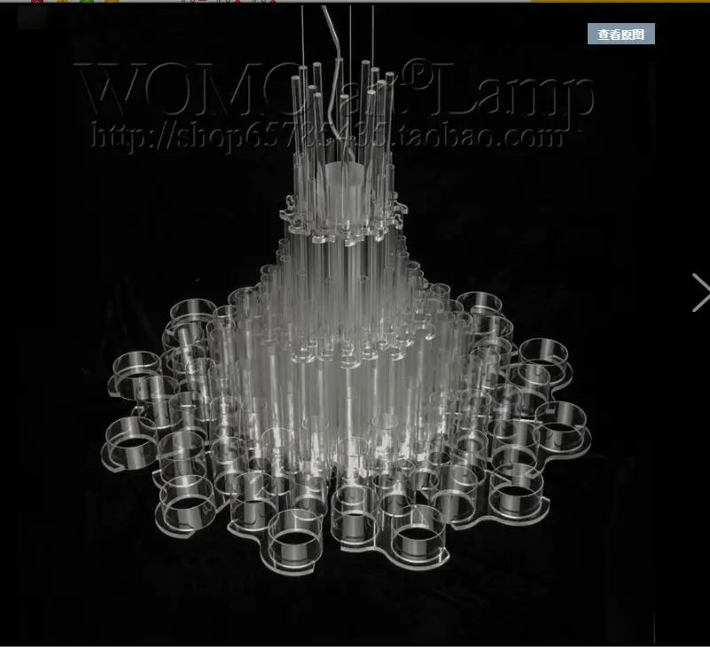 저렴한 L 서양식 레스토랑 의류 매장 커피 바 조명 투명 아크릴 램프, 모던한 미니멀리스트 크리에이티브 패션 샹들리에