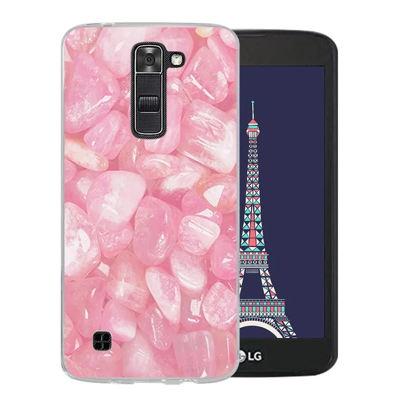 Soft Silicone Back Cover Ice Pattern Skin for LG K7/Tribute 5 LS675/X210 X210DS Phone Cases For K7 Matte Funda |