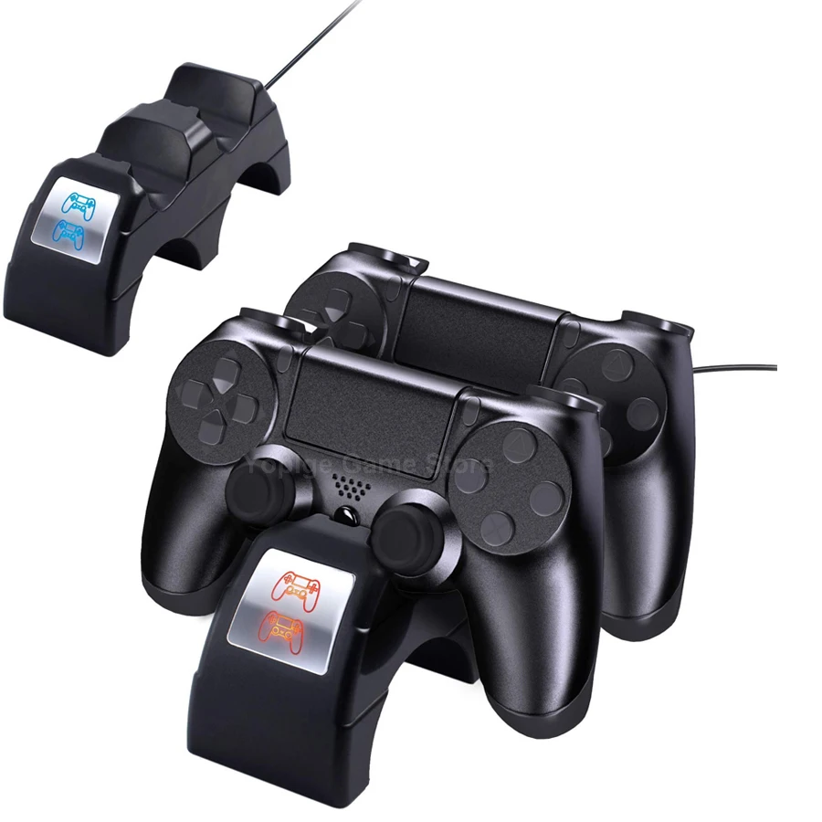 Двойной беспроводной контроллер PS4/Slim/Pro зарядное устройство для геймпада