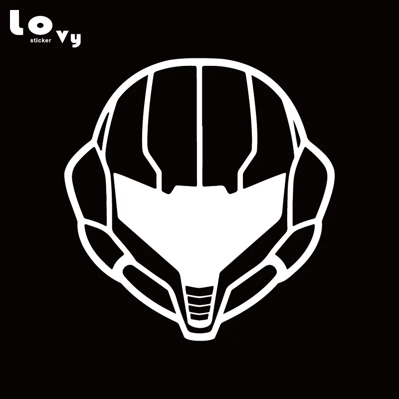 Metroid Samus Head шлем Виниловая наклейка для автомобиля мультфильм персонаж Наклейка