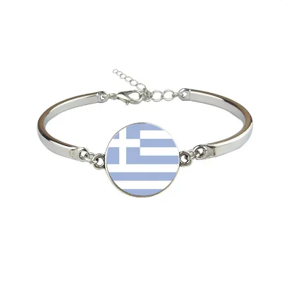 

New Greece Flag Bangles Country Greece Flag Bracelets Jewellery