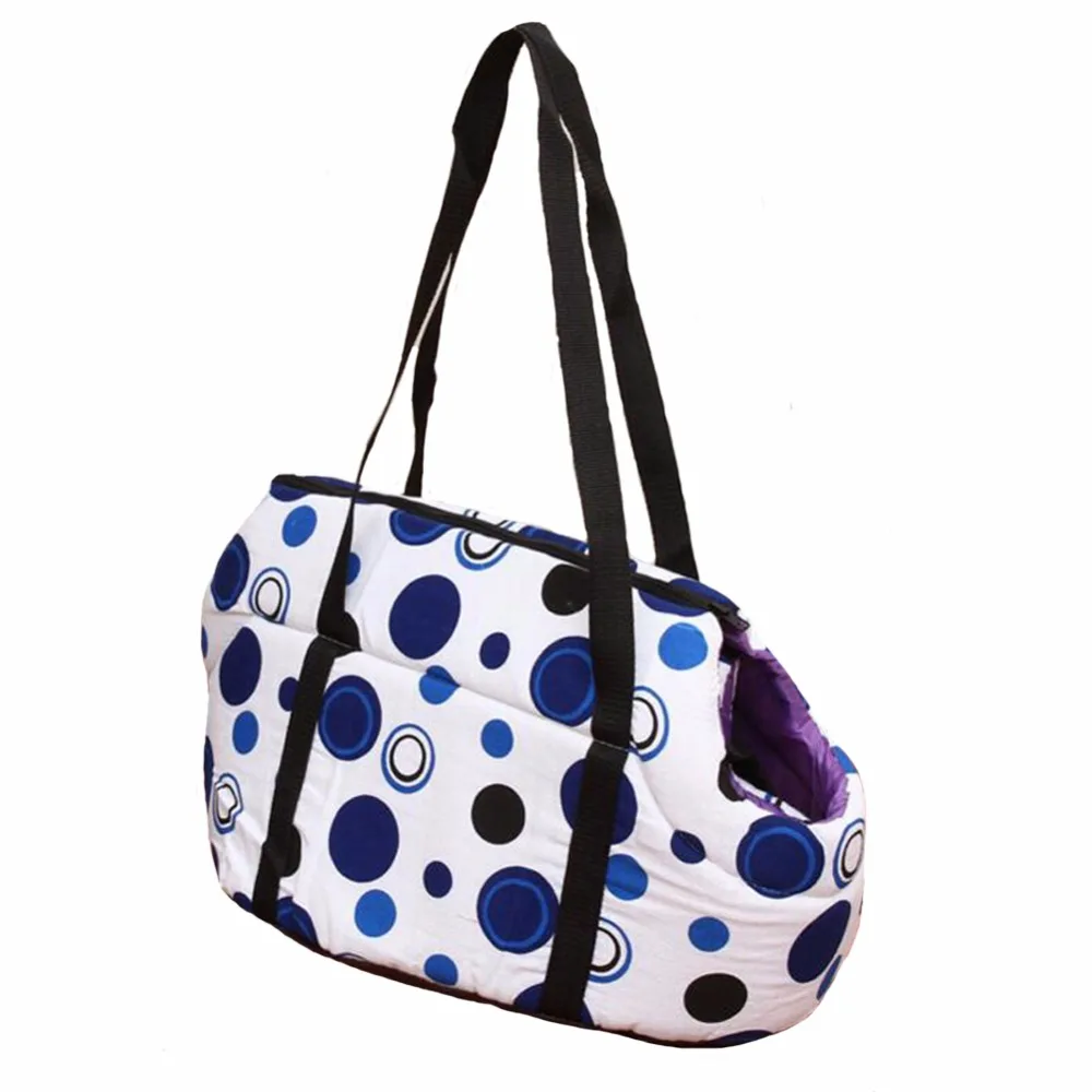 Сумка-переноска для собак и кошек с кружочками точками теплая зимняя