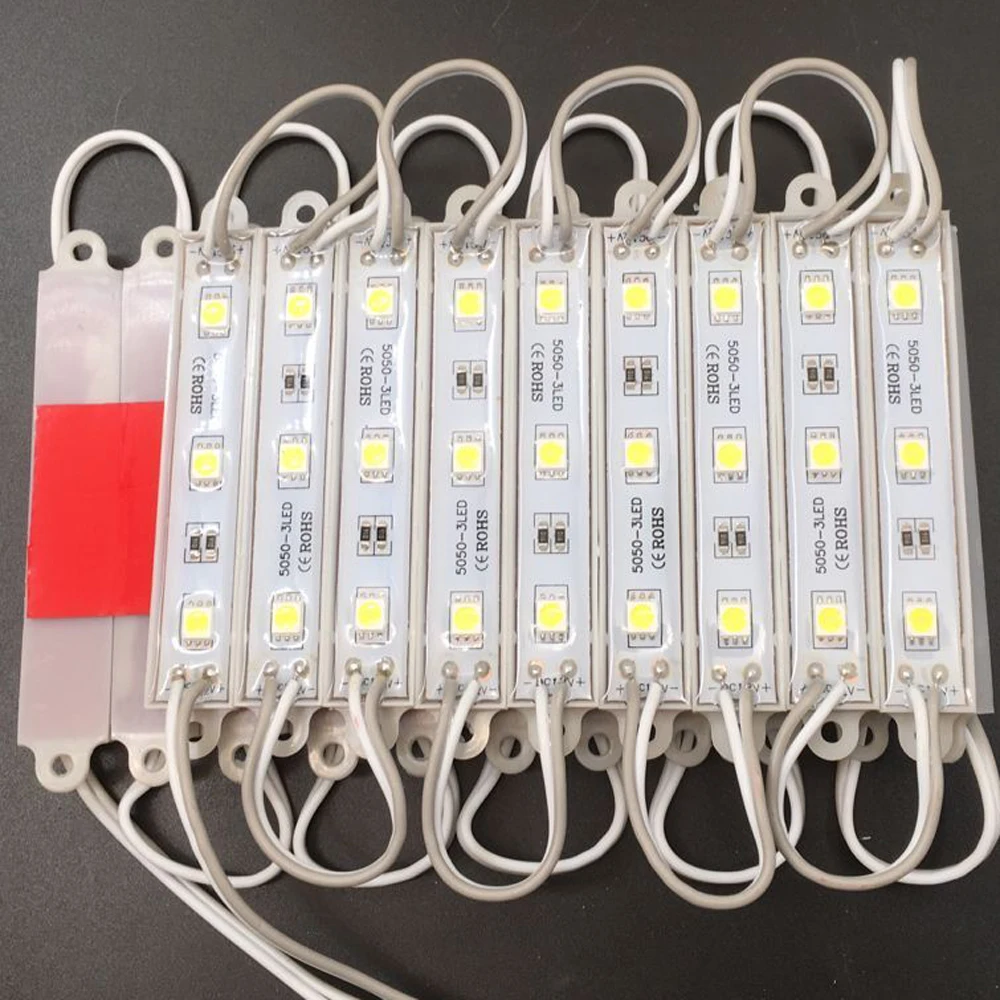 20 шт. 5050 SMD 3LED s LED модуль белый/теплый белый водонепроницаемый световая рекламная