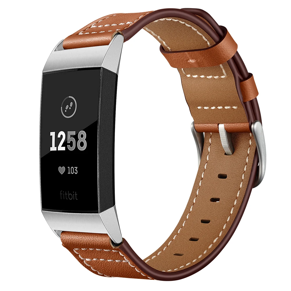 Ремешок из натуральной кожи для часов Fitbit Charger 3 18 мм|Ремешки часов| |