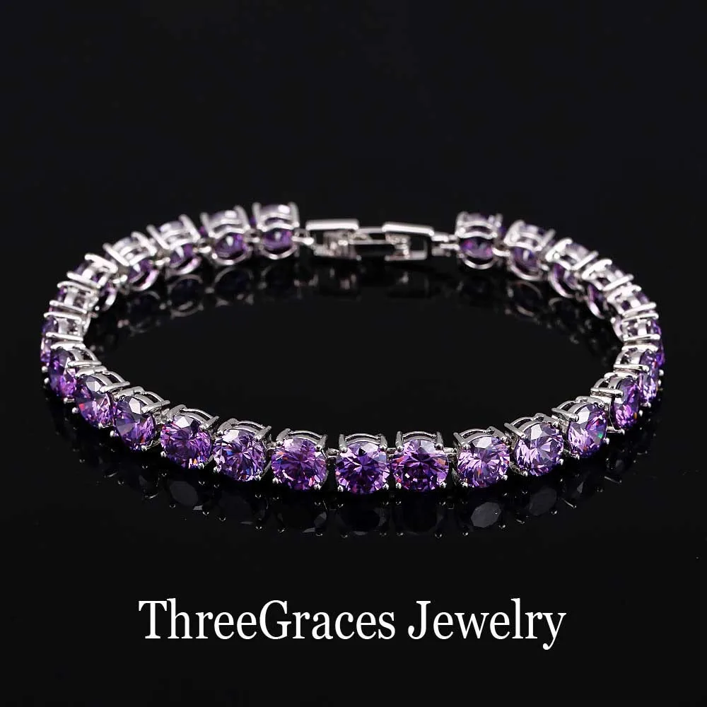 ThreeGraces великолепный круглый фианит кристалл золотой цвет для женщин Свадебная