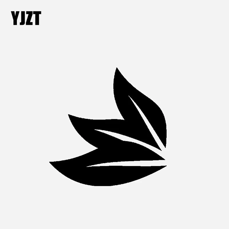 

YJZT 14.2CM*14.3CM Petal Creative Design Car Sticker Vinyl Decal Black/Silver C23-0697
