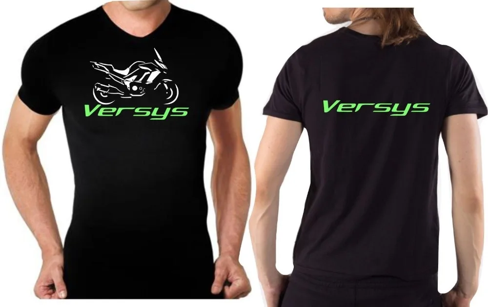

Футболка для велосипеда Versys 1000, футболка для мотоцикла 2019, летняя модная уличная одежда, топы, Стильная хлопковая короткая крутая рубашка с круглым вырезом