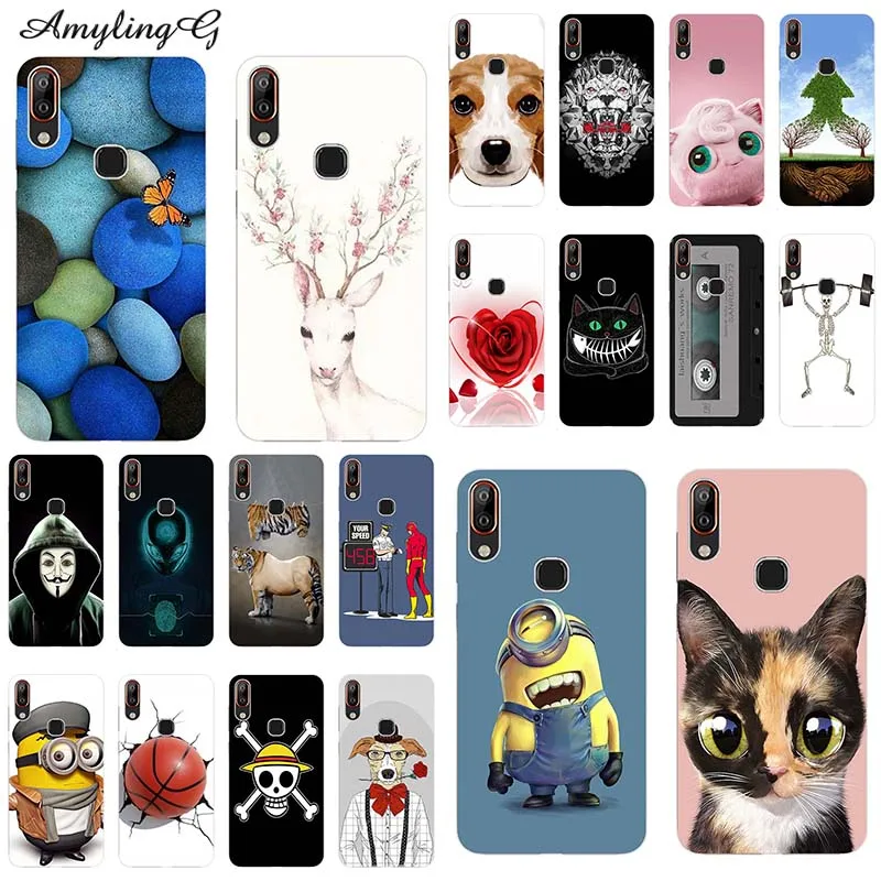 Модный чехол с мультяшным принтом для BQ Vsmart Joy 1 Plus PQ6002 /Active PQ4002 Мягкий Силиконовый