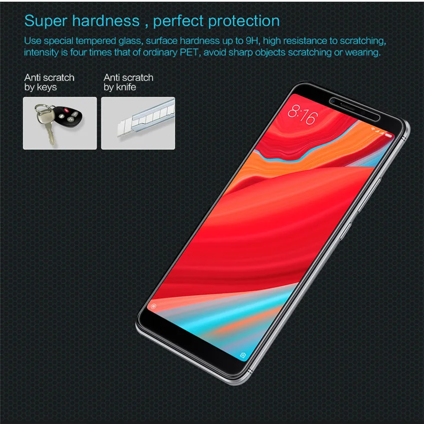Для Xiaomi Redmi S2 восхитительное закаленное стекло закаленное Стекло Экран из закаленного стекла Защитная пленка с нано-покрытием закаленная пленка для Xiaomi Redmi S2