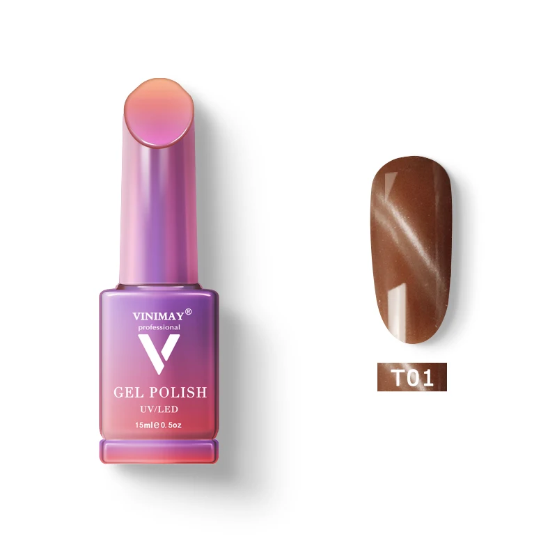 T01 VINIMAY Гель-лак для ногтей vernis полуперманентный УФ-Гель-лак для ногтей - Цвет: T01