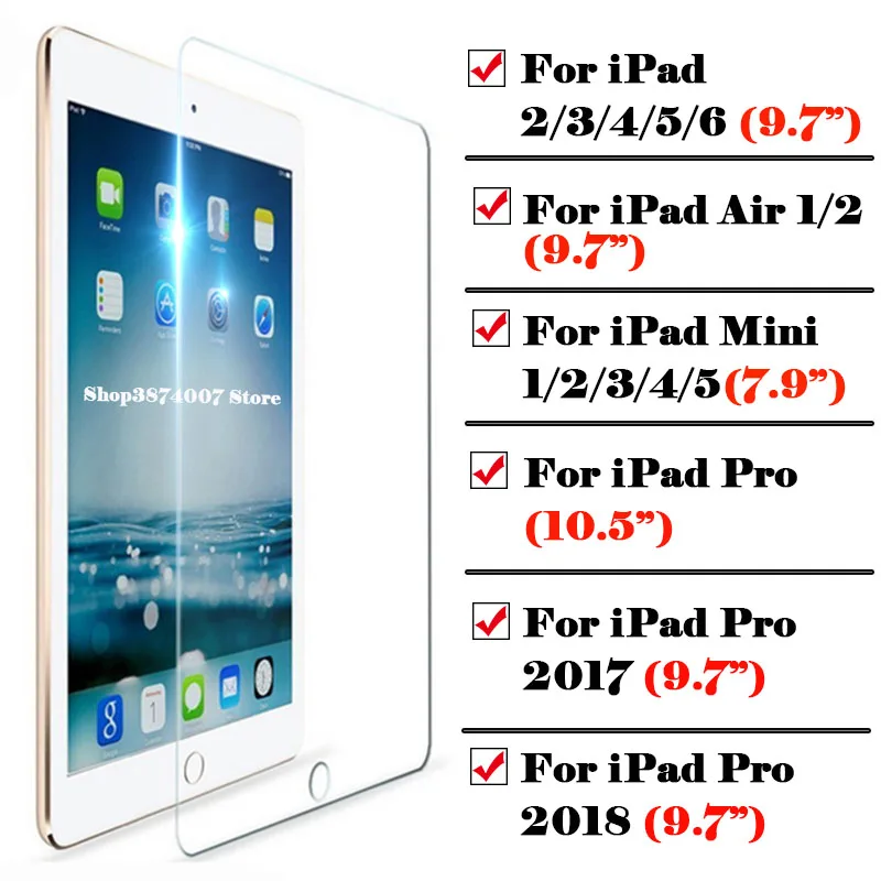 Защитный Стекло на стене для iPad Mini, для детей 1, 2, 3, 4, 5, 6 лет Pro 9,7 10,5 7,9 закаленное Экран протектор A1823 A1893 A1954 айпад