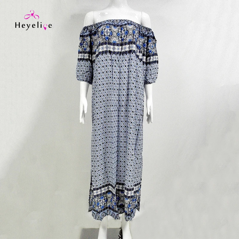 Женское платье-бикини длинное шифоновое пляжное платье с открытыми плечами и