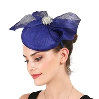 gorgeous women ladies fascinators hats 4 layer sinamay wedding millinery cap with hair pin bride occasion hair accessories