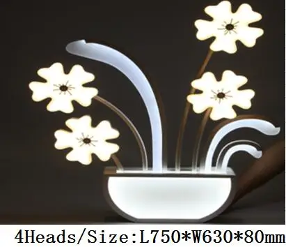 4 heads L75xW63cm Сливовый цвет креативные современные светодиодные потолочные лампы для гостиной спальни Крытый акриловый потолочный светильник светильники Освещение plafonnier - Цвет корпуса: 4 heads L75xW63cm