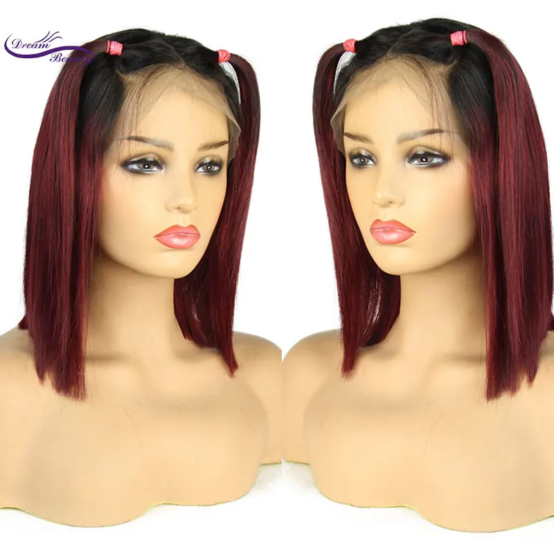Dream beauty 613 парик из натуральных волос бразильские волосы Remy Омбре блонд Короткие