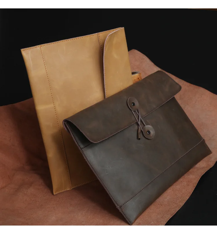 Men's Envelope Genuine Leather Male Clutch Bag Cowhide Casual Tote Big Capacity Phone Card Money Pouch Bag Business Pock Gift