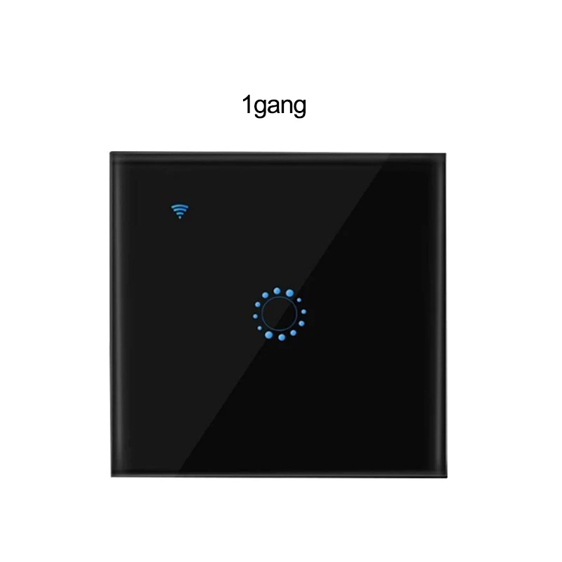 black 1gang Черный ЕС/Великобритании Smart Wi-Fi настенный сенсорный выключатель 1/2/3 Стекло Панель светильник выключатель Ewelink приложение Голосовое управление от Alexa Google Home - Комплект: black 1gang