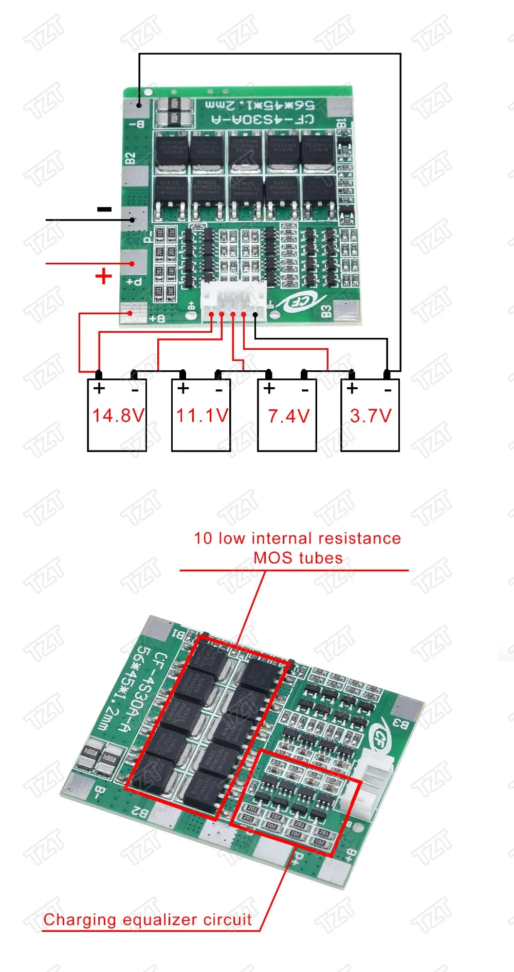 1 шт. Great IT Новое поступление 4S 30A 14,8 в литий-ионный аккумулятор 18650 BMS пакеты Щит защиты печатной платы баланс Интегральные схемы
